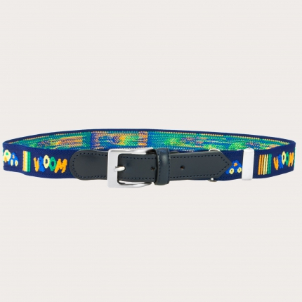Blue children's belt with toy cars