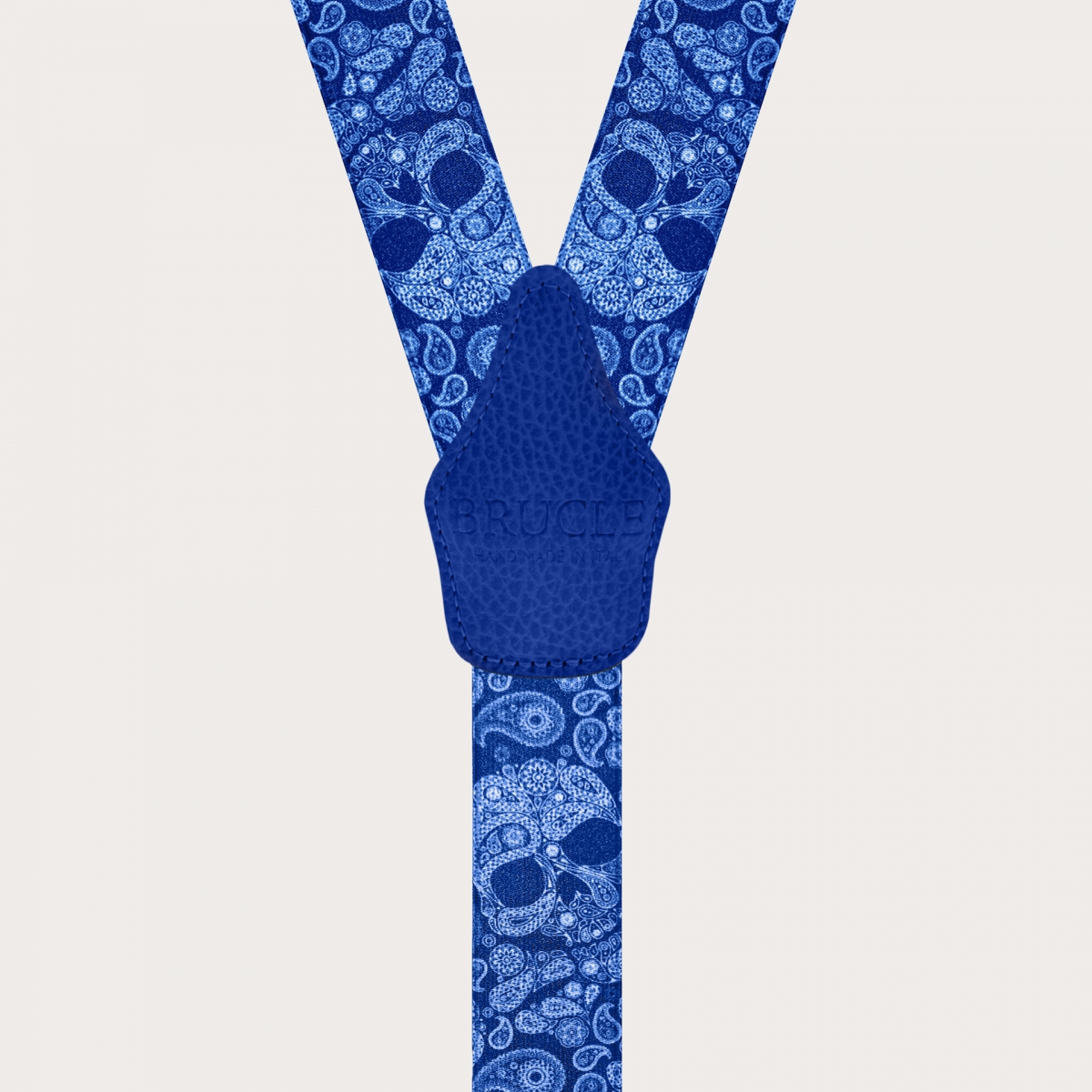 BRUCLE Blaue Hosenträger mit doppeltem Verwendungszweck und blauem Totenkopfmuster