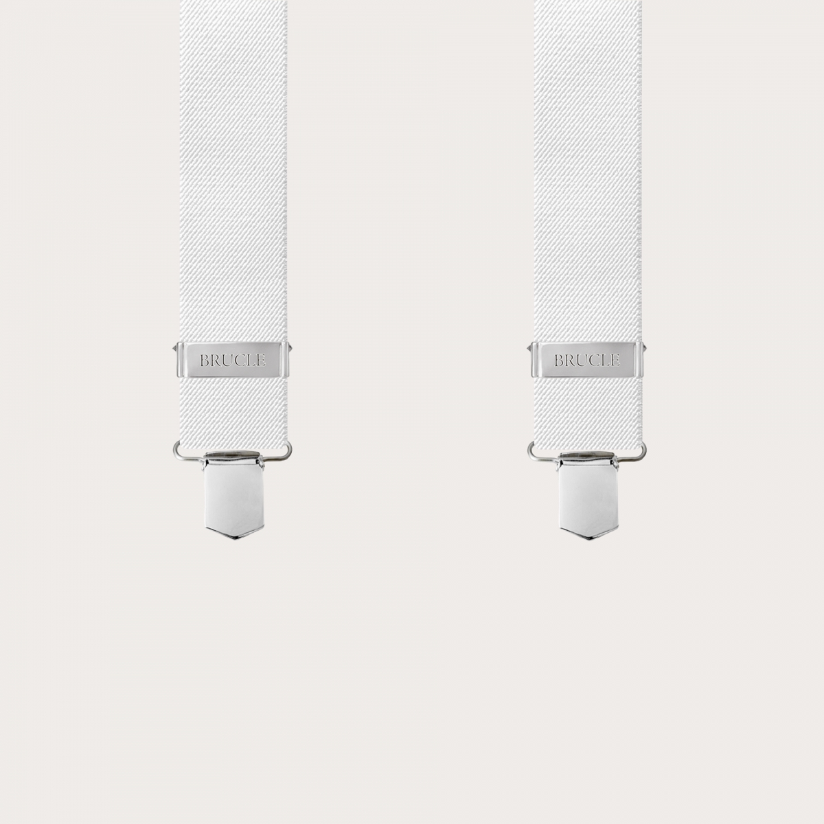 BRUCLE Tirantes elásticos en forma de X con pinzas, blancos