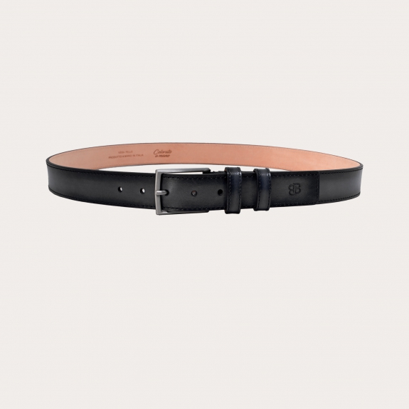 BRUCLE Refined nickel free flat belt colored by hand, grey shaded black