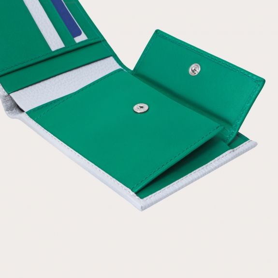 Grau-grüne Herrenbrieftasche mit Münzfach | BRUCLE