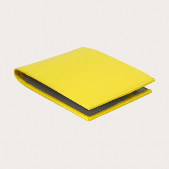 Portefeuille homme avec porte-cartes jaune et gris | BRUCLE
