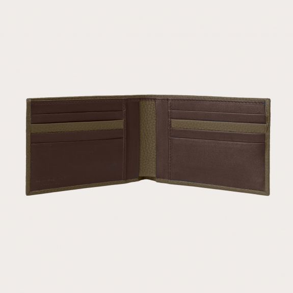 BRUCLE Portefeuille homme avec porte-cartes vert militaire