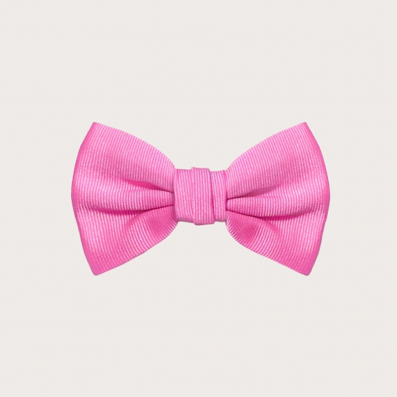 Pink silk kids bow tie