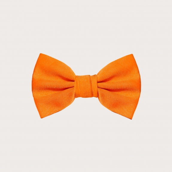 Orange silk kids bow tie