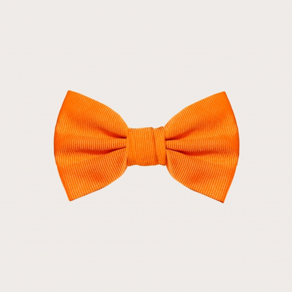 Pajarita naranja de seda para niños