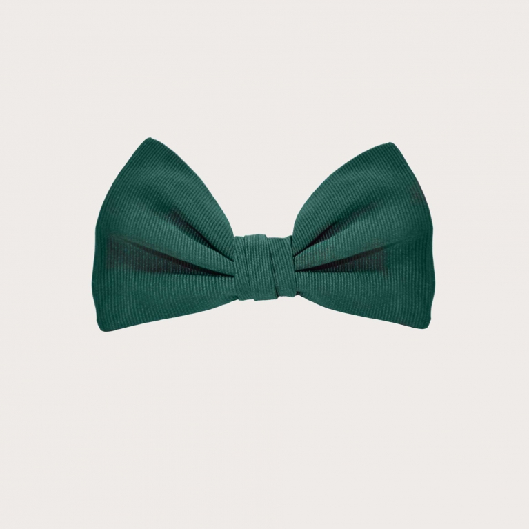Green silk kids bow tie