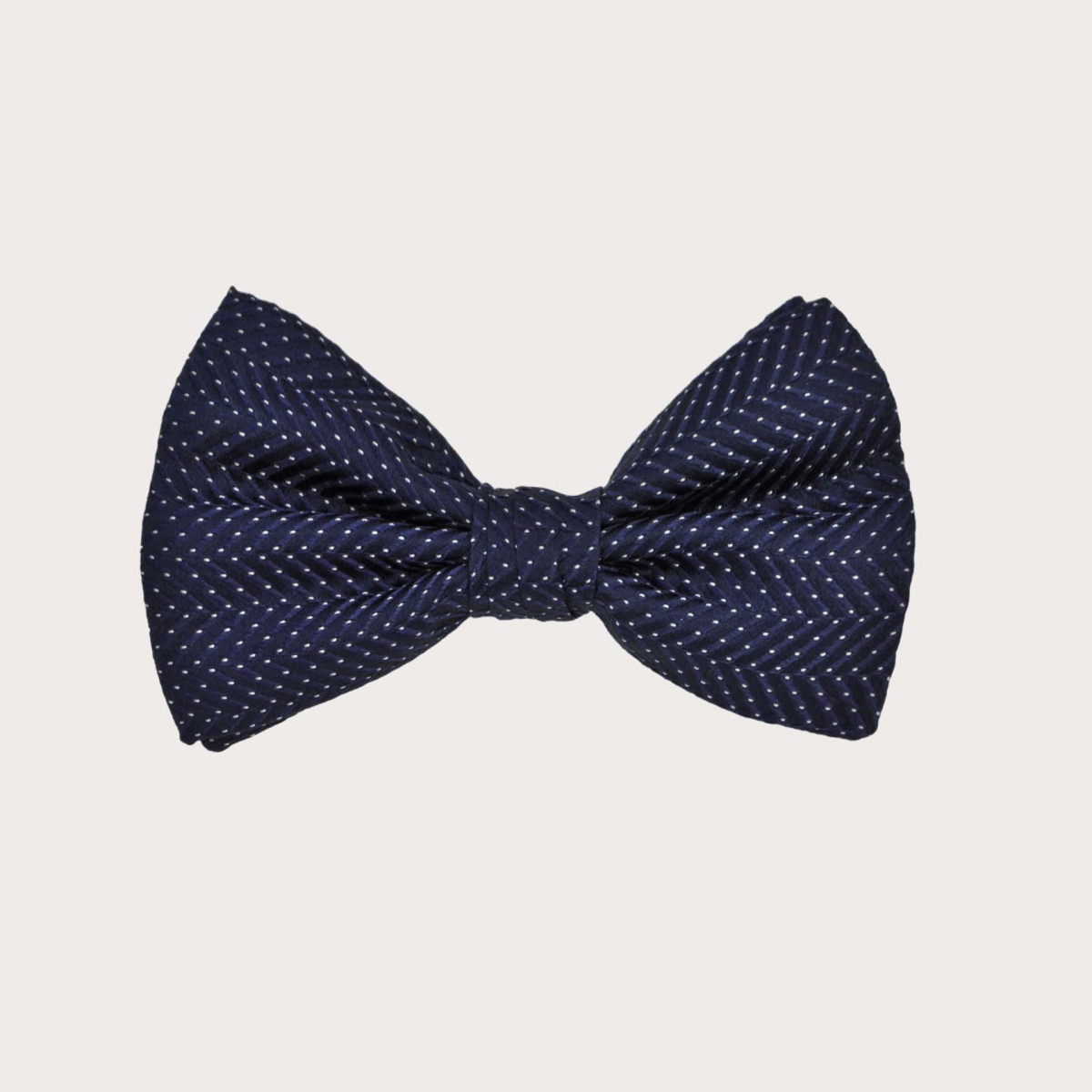 Noeud papillon bleu à pois en Soie pour Enfant