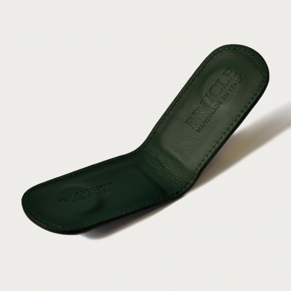 Clip magnético para billetes en cocodrilo verde bosque brillante