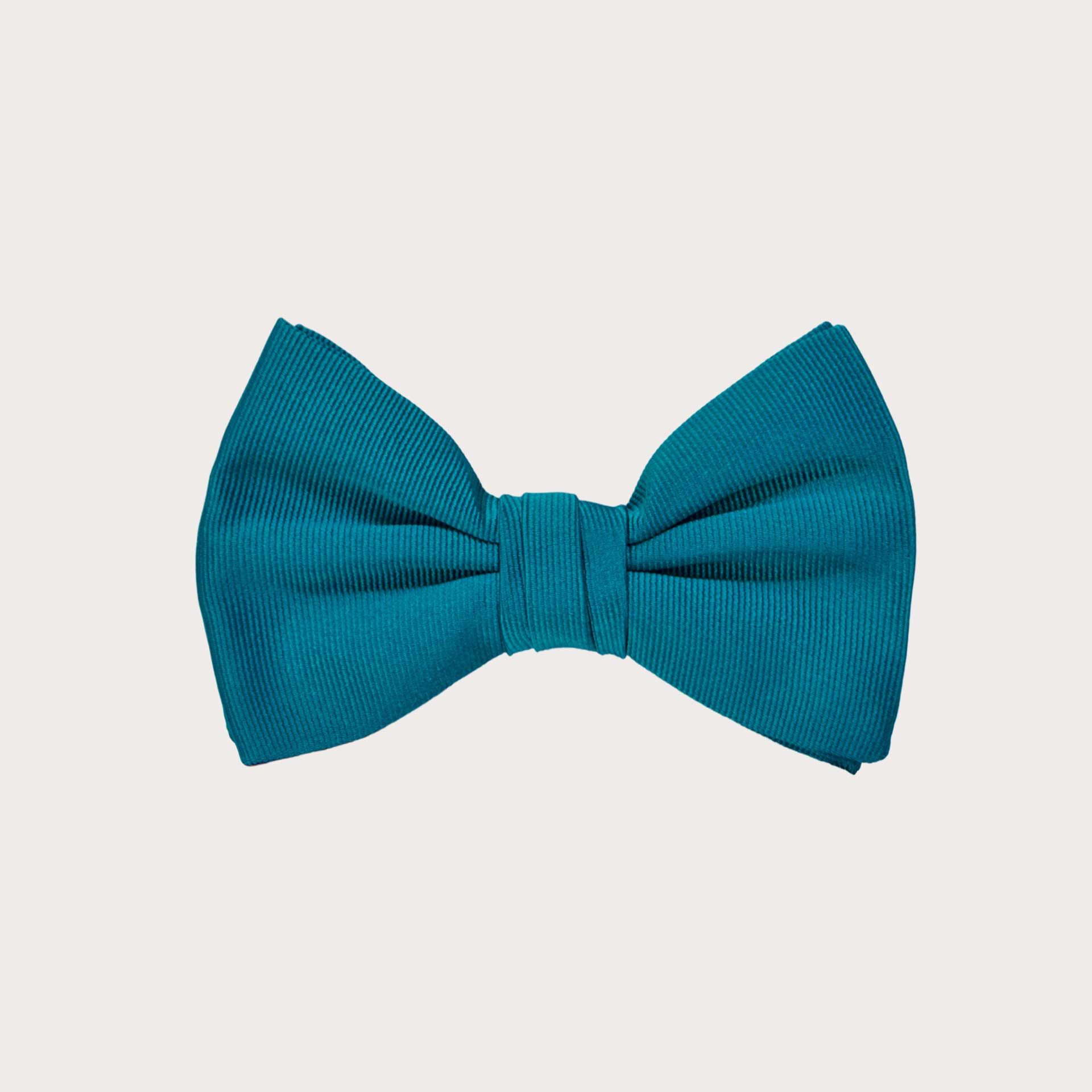 Petroleum color silk kids bow tie