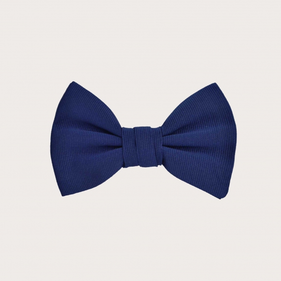 Blue jacquard silk kids bow tie