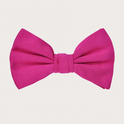 Handcrafted Fuchsia Silk Bow Tie for Men