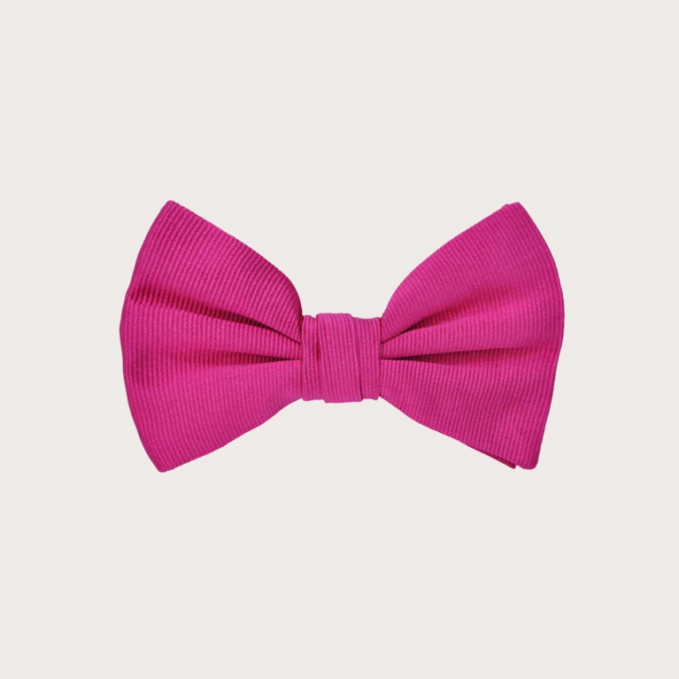 Papillon bambino e ragazzo color fucsia in pura seta