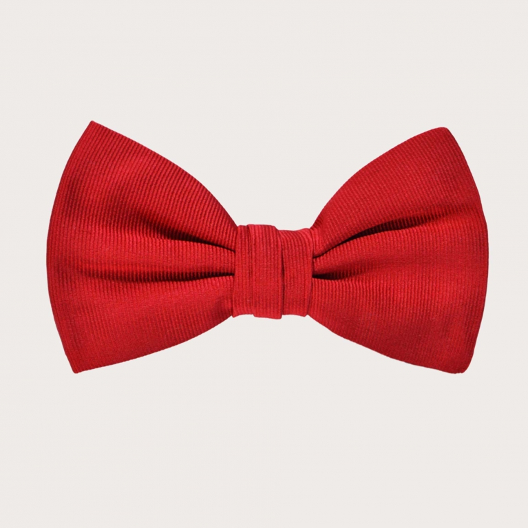 Silk Pre-tied Bow tie, red