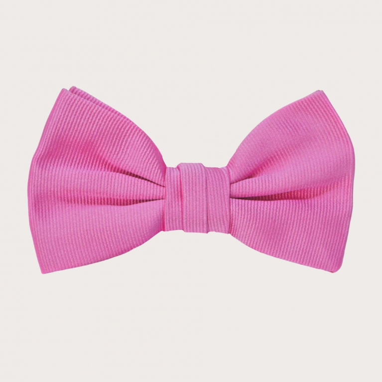 Handmade pink silk bow tie