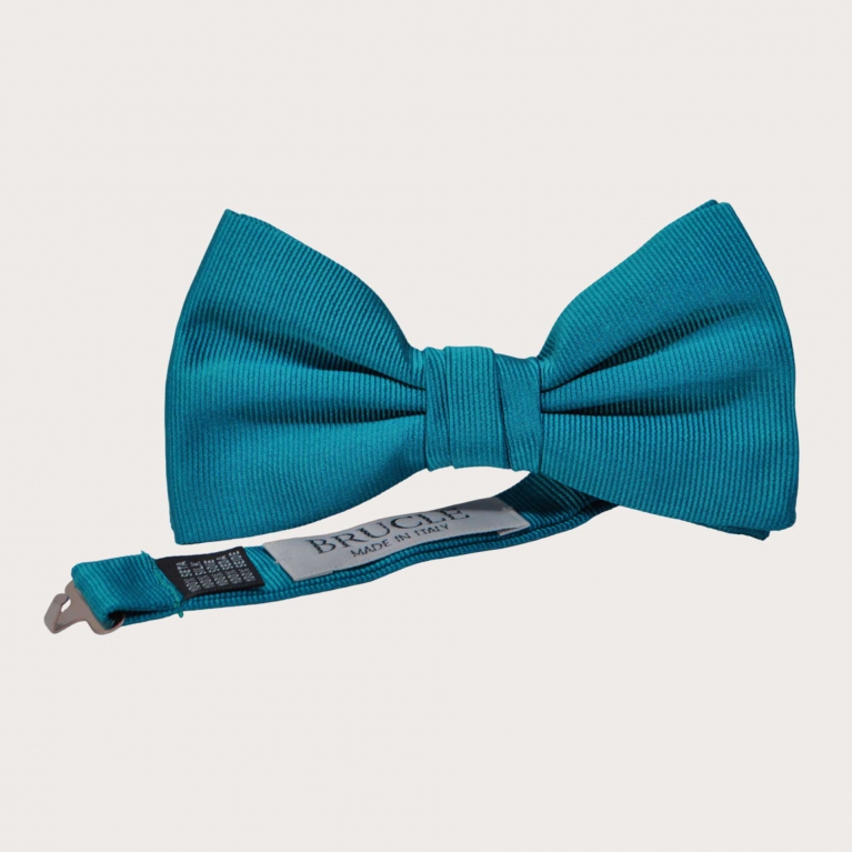 Papillon in seta color petrolio