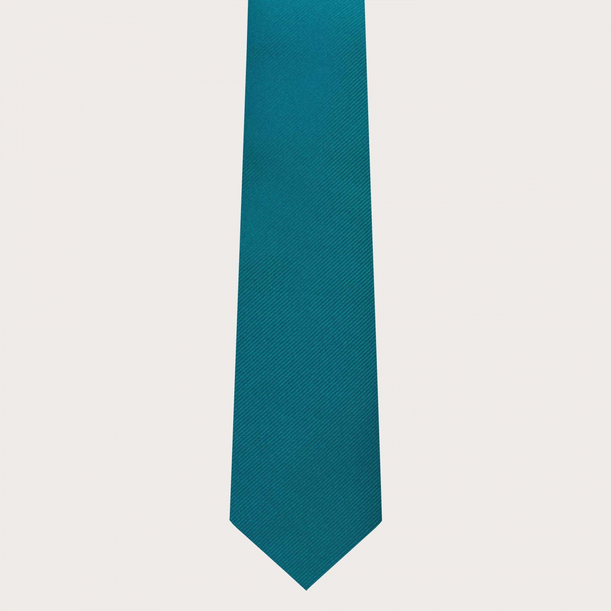 Petrol green necktie in pure silk