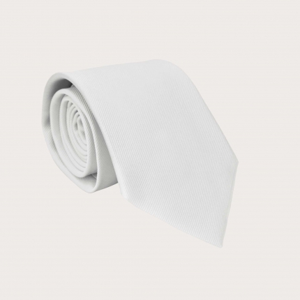 White silk tie