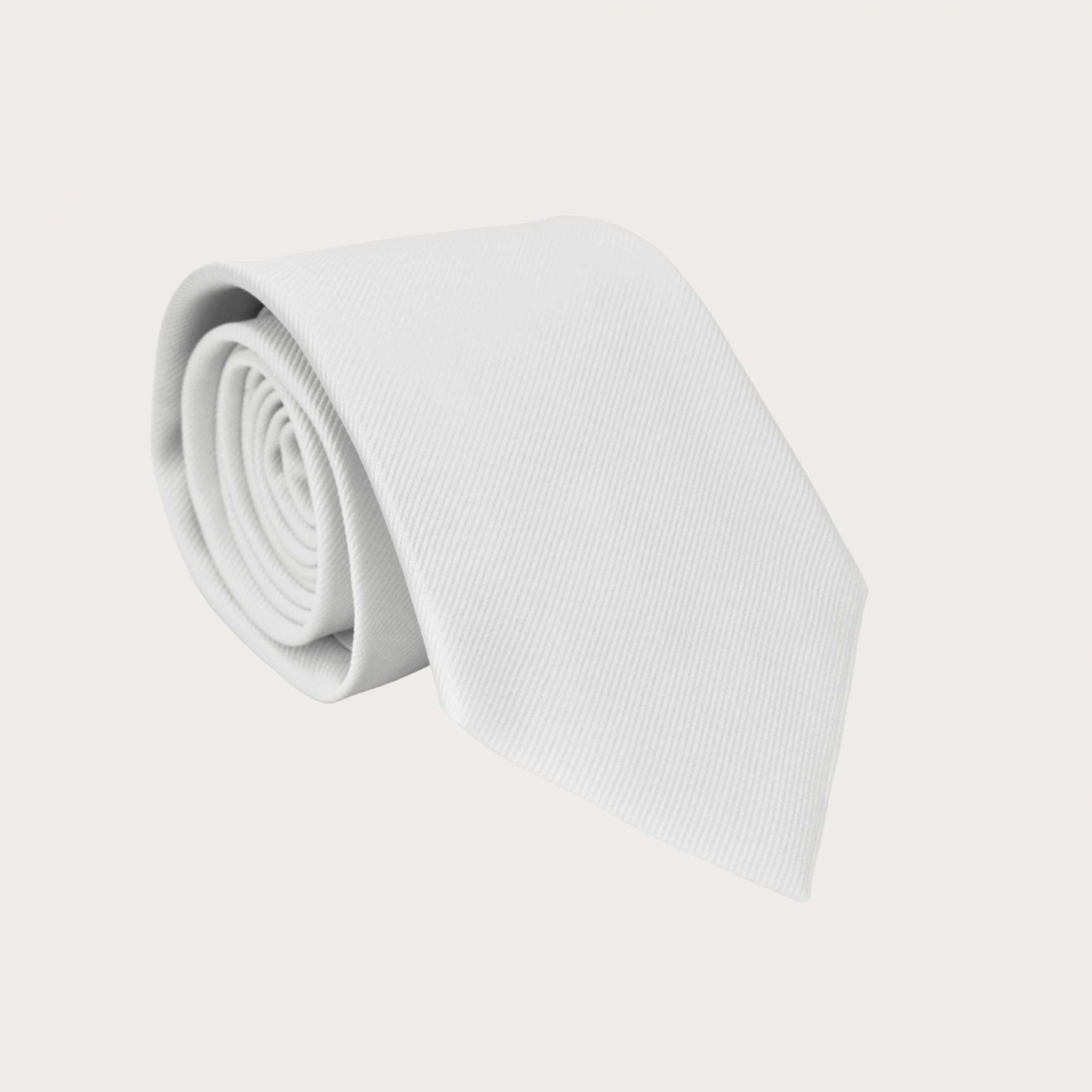 BRUCLE White silk tie