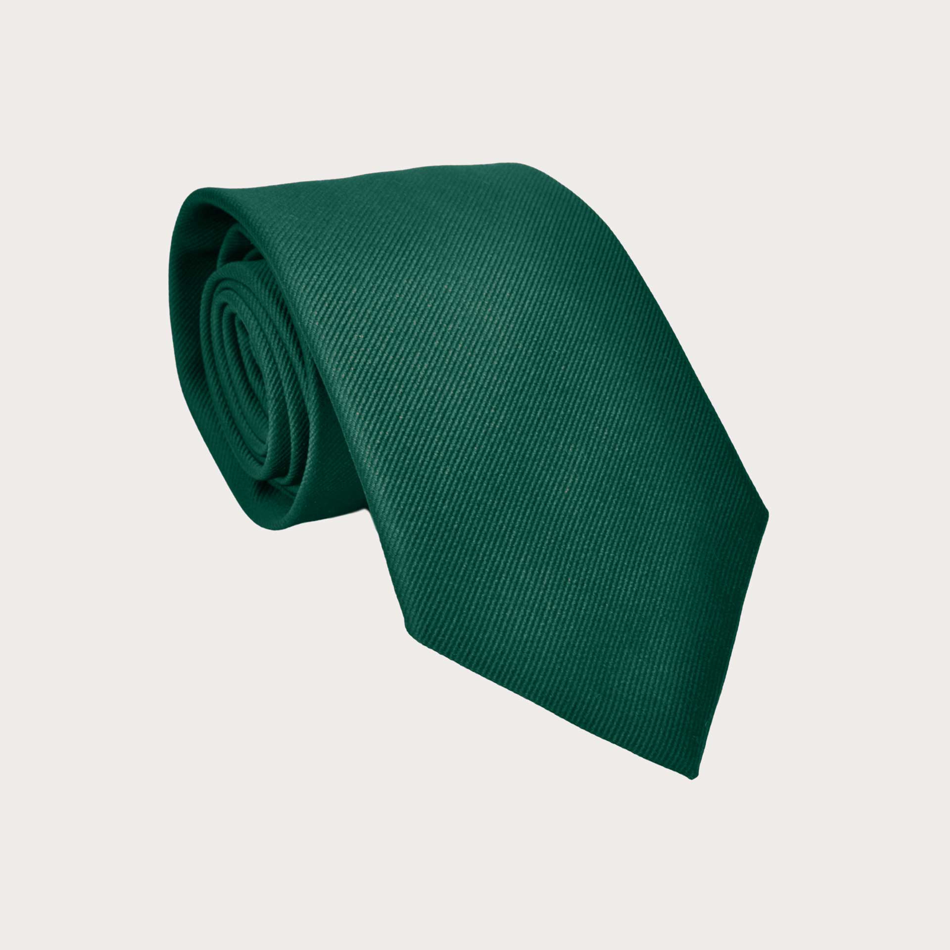 BRUCLE Green silk men's tie