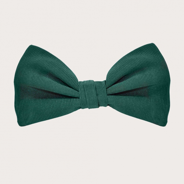 Green Silk pre-tied bow tie
