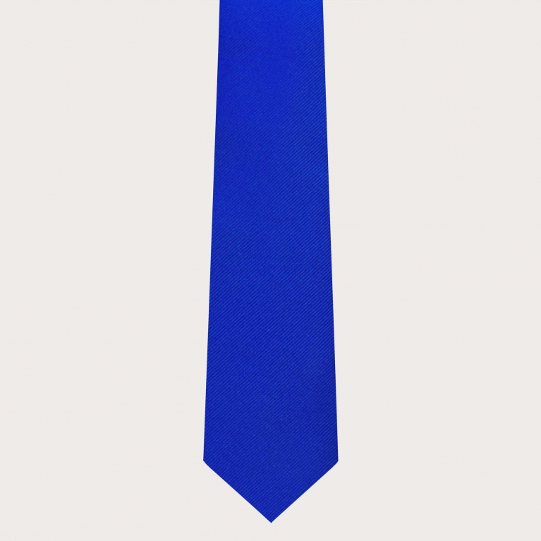 Exclusive royal blue silk necktie
