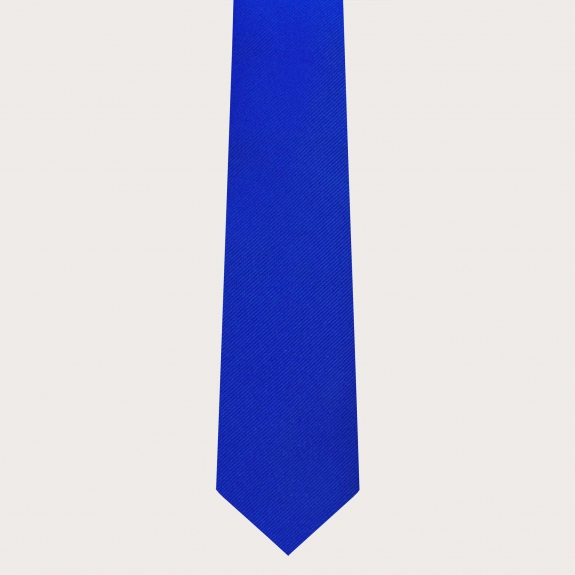 BRUCLE Corbata azul real de seda