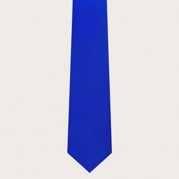 BRUCLE Cravate bleu royale en soie