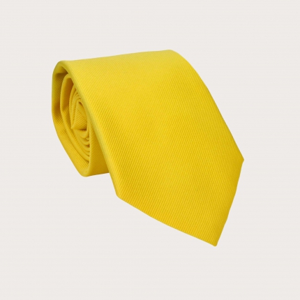 Yellow silk necktie