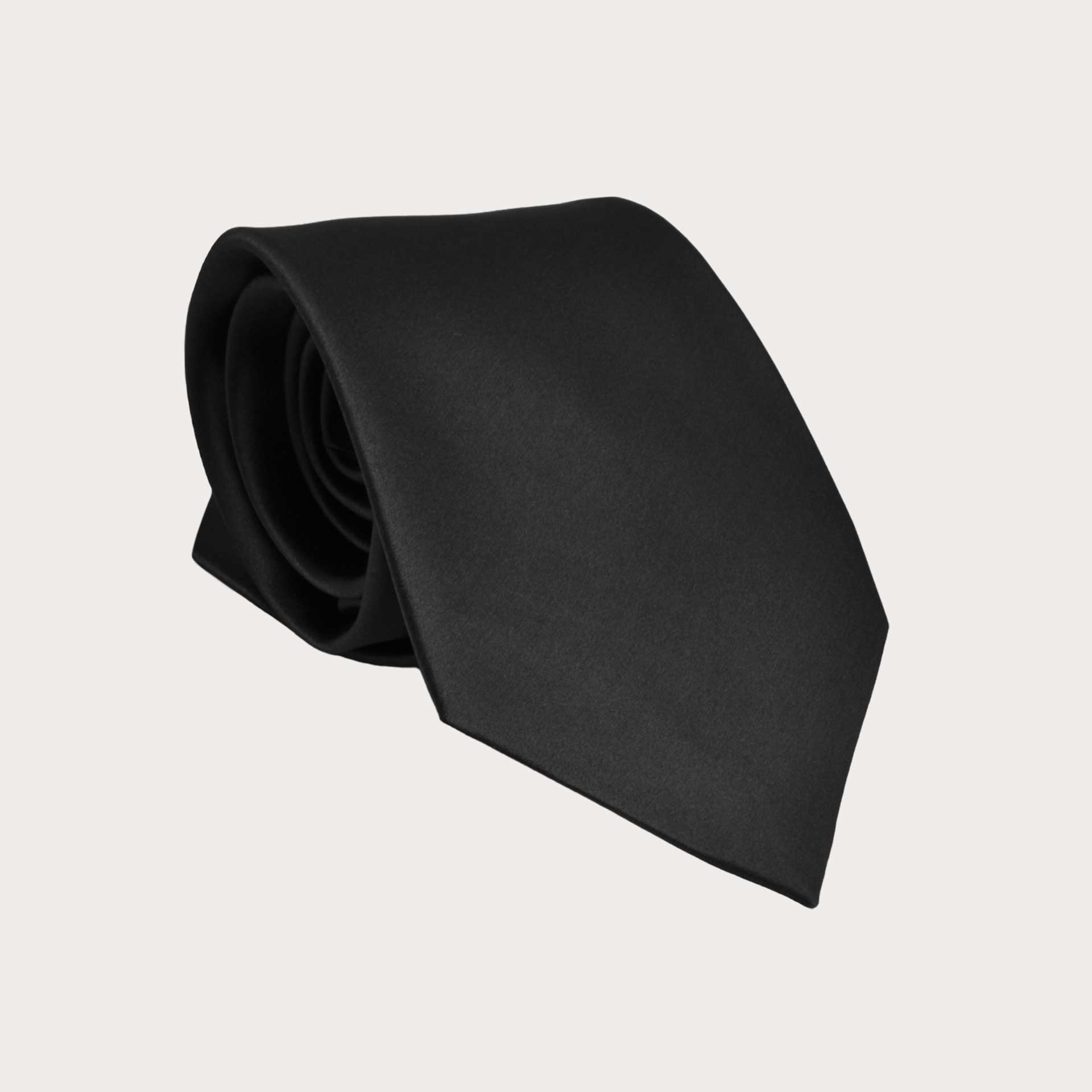 BRUCLE Cravate formelle en satin noir
