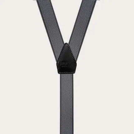 Hosenträger zum knöpfen schmale grau