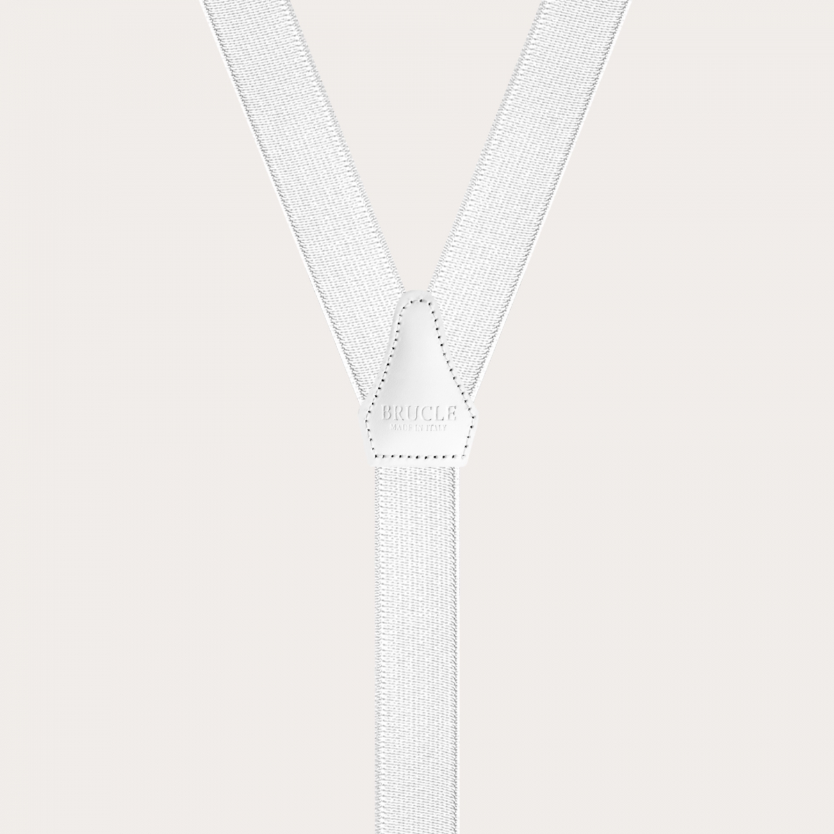 BRUCLE Bretelle bianche in raso elastico con asole