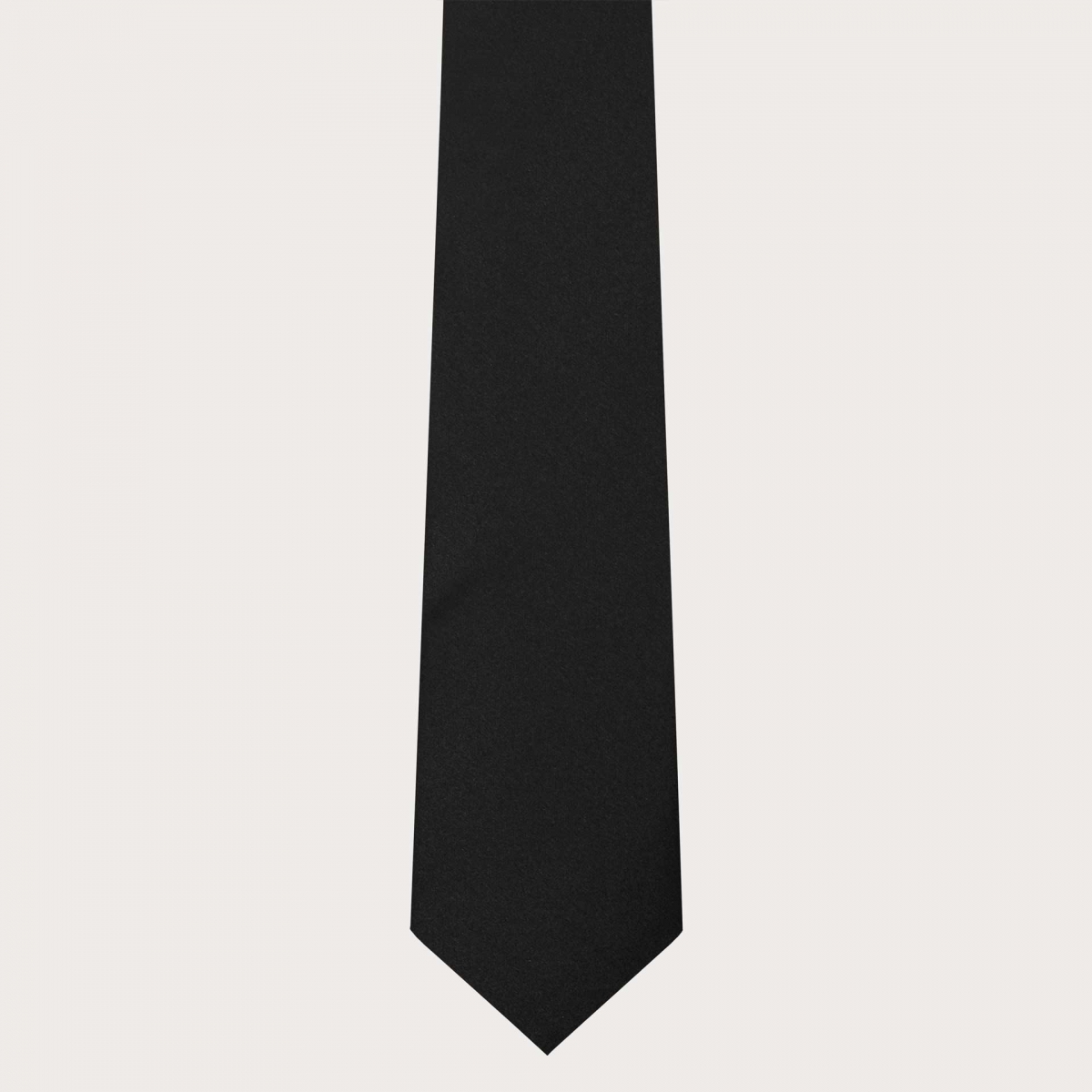 BRUCLE Formelle Krawatte aus schwarzem Satin