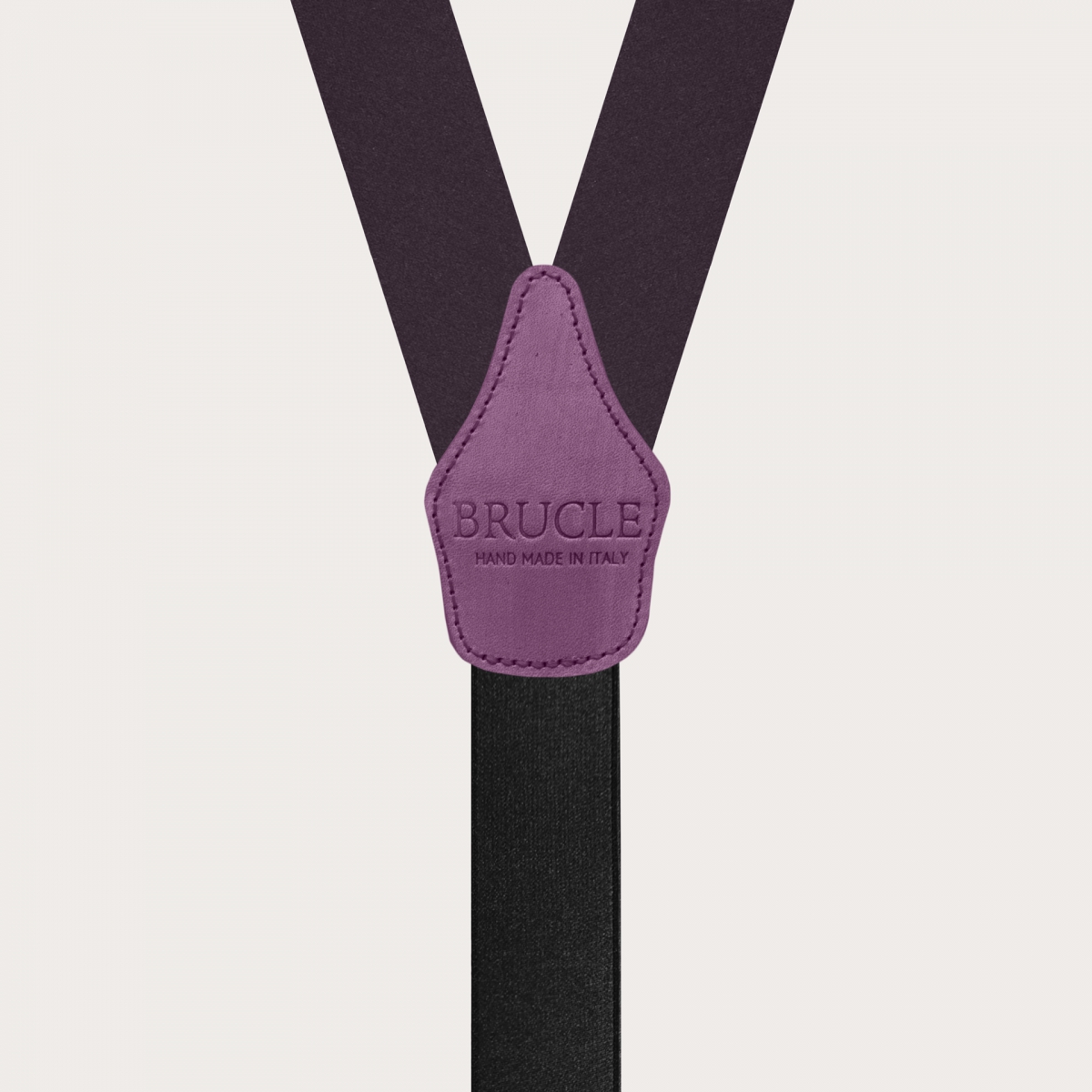 Brucle Burgundy Silk Braces  Italian Handcrafted Elegance