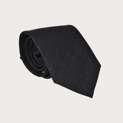 Corbata elegante seda negra melange