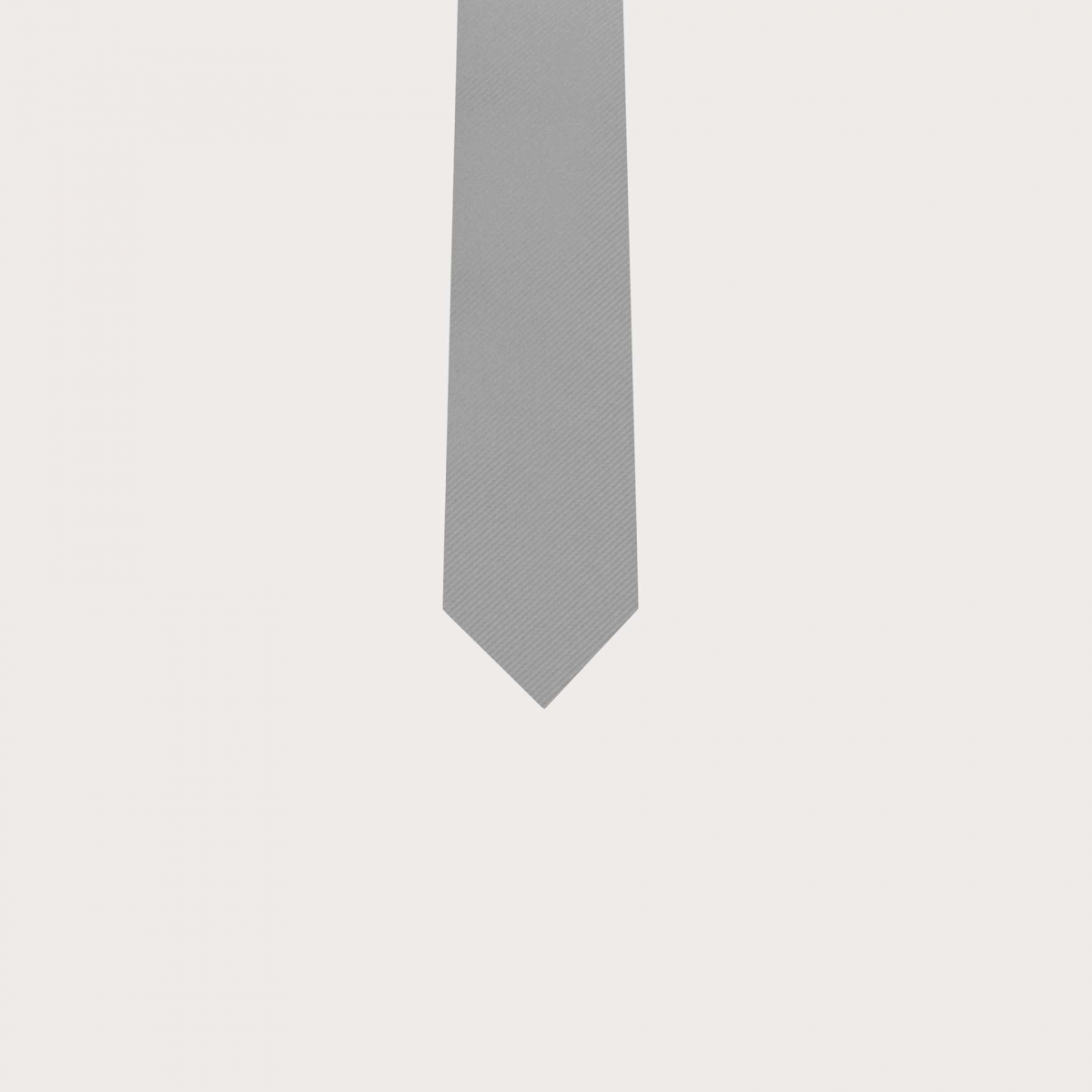 BRUCLE Grey silk tie for children and teenagers