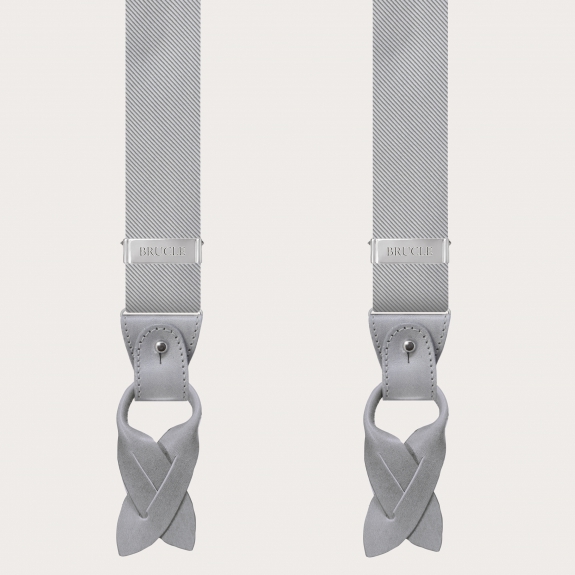 Tirantes hombre en seda gris