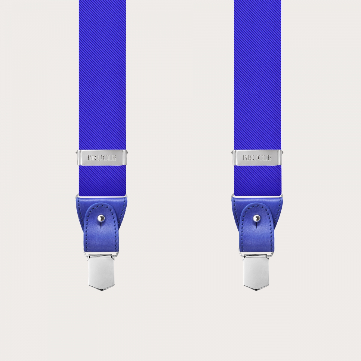 Tirantes hombre en seda azul real