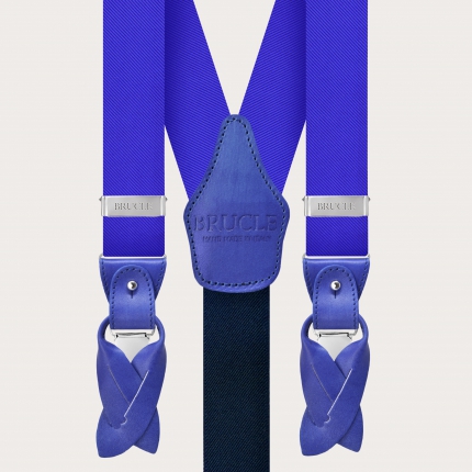 Tirantes hombre en seda azul real