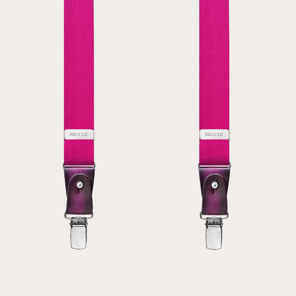 Tirantes estrechos de seda fucsia