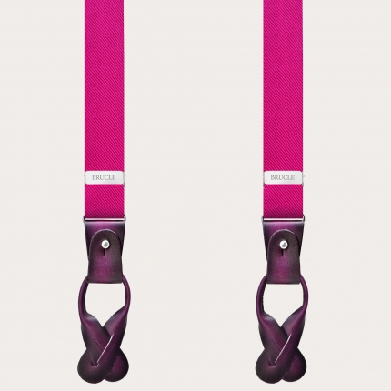 Tirantes estrechos de seda fucsia