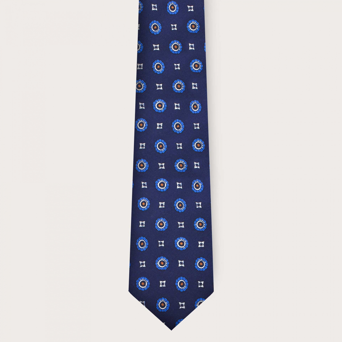 BRUCLE Corbata seda flores azul