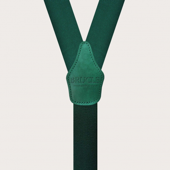 Tirantes verdes de seda para hombre