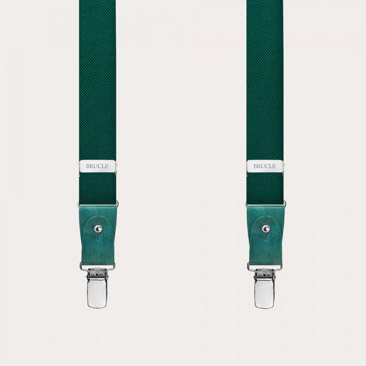 Green silk suspenders