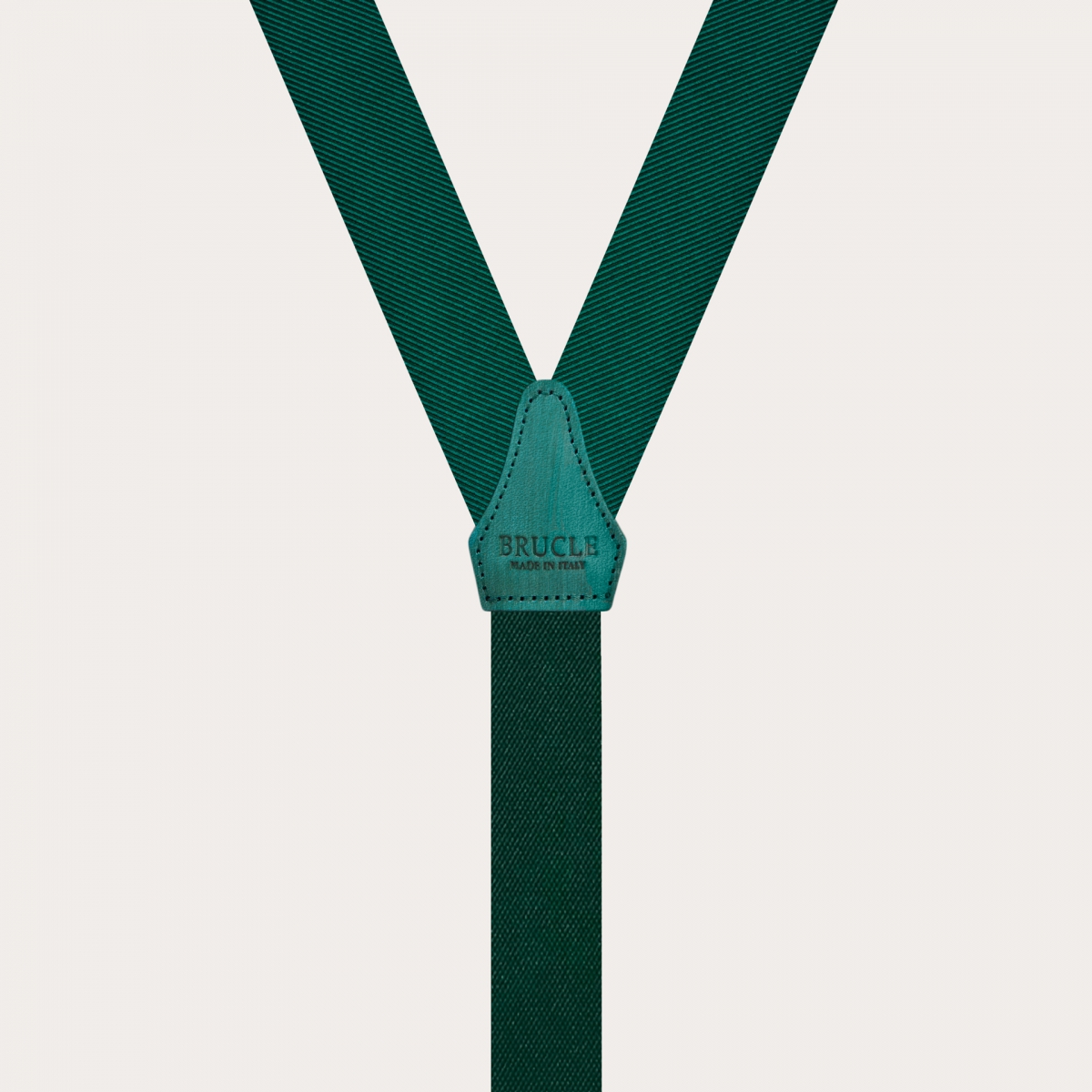 Tirantes verdes de seda para hombre