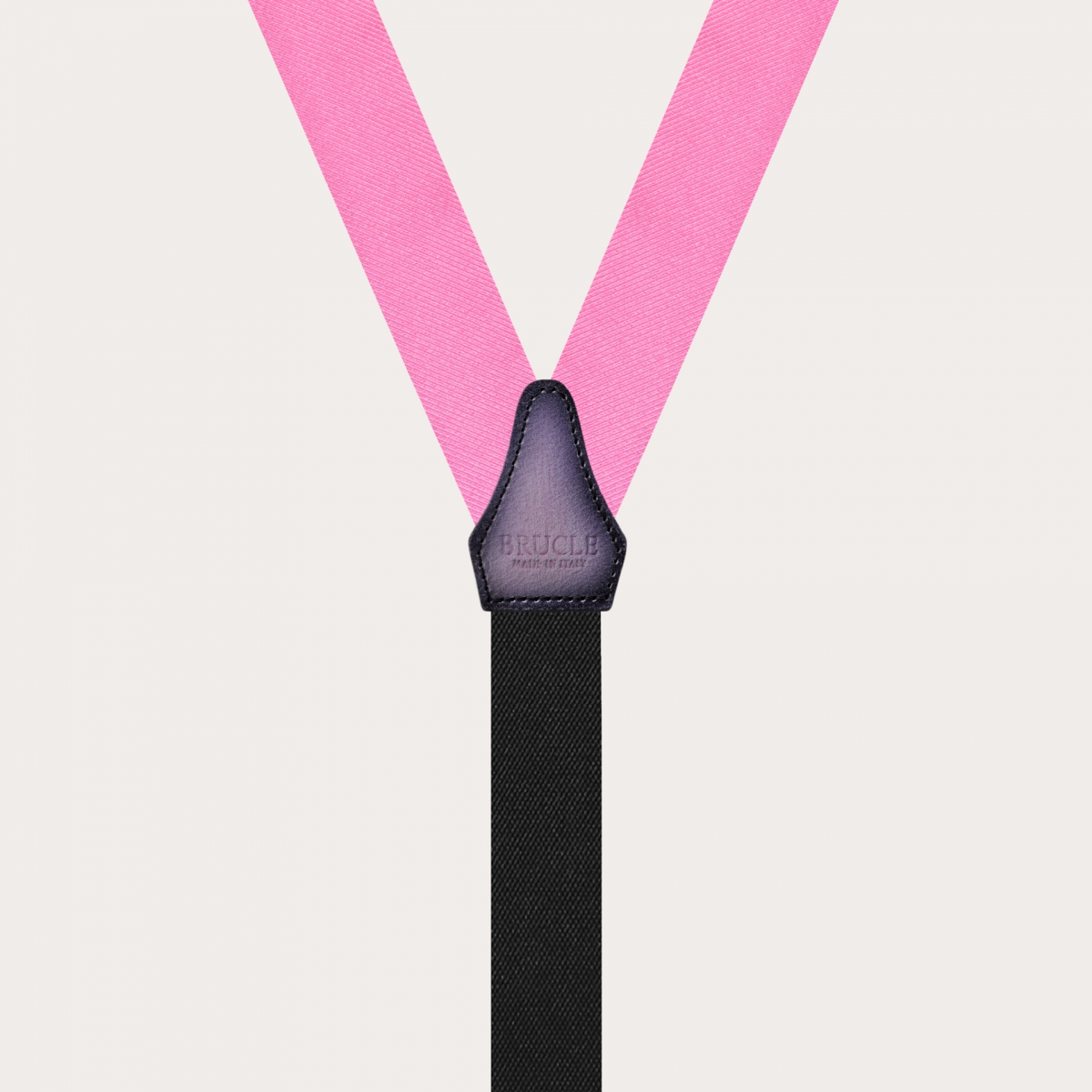 Bretelles fines pour hommes en soie rose
