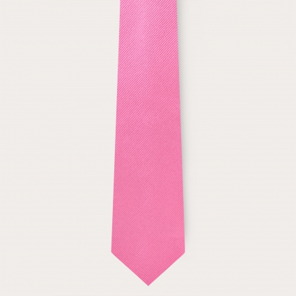 Cravate en soie rose