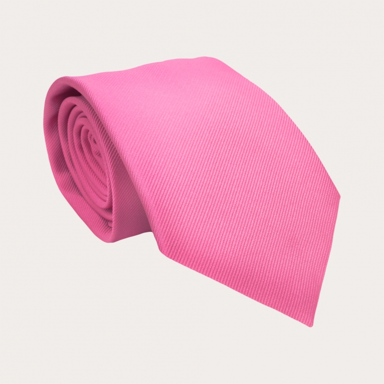 Pink silk necktie