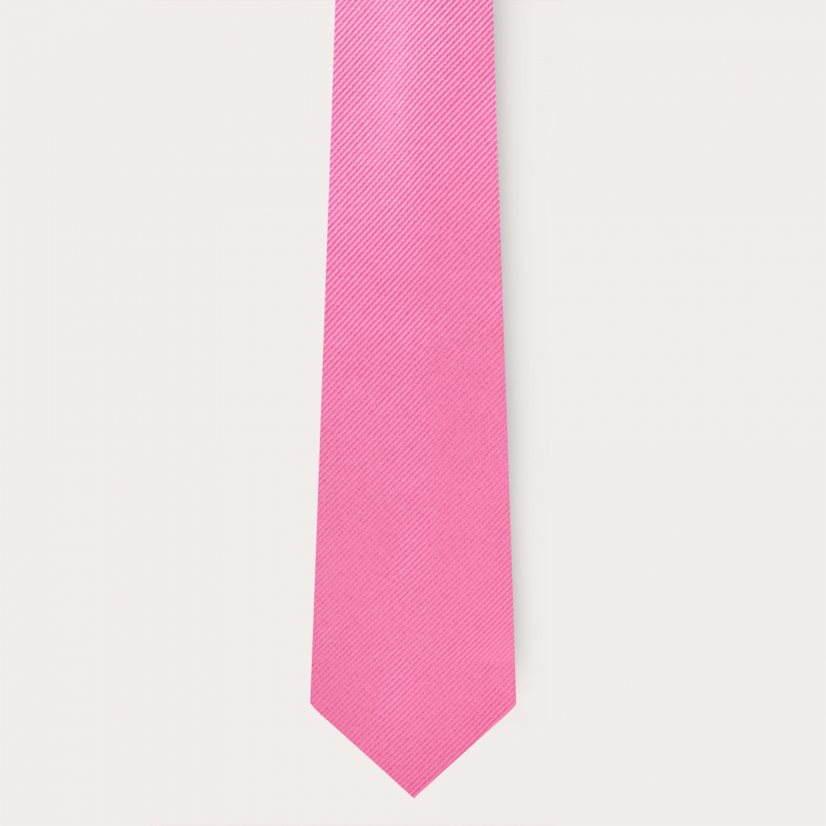 Conjunto coordinado de corbata y tirantes en seda rosa