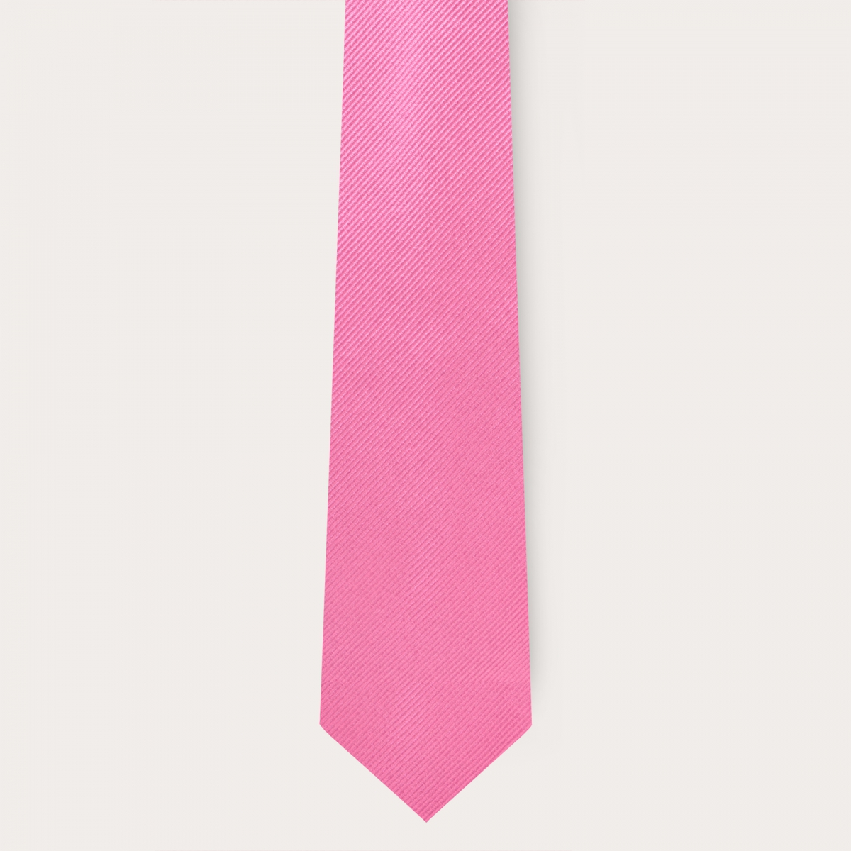 Coordinated set of suspenders and necktie in pink silk